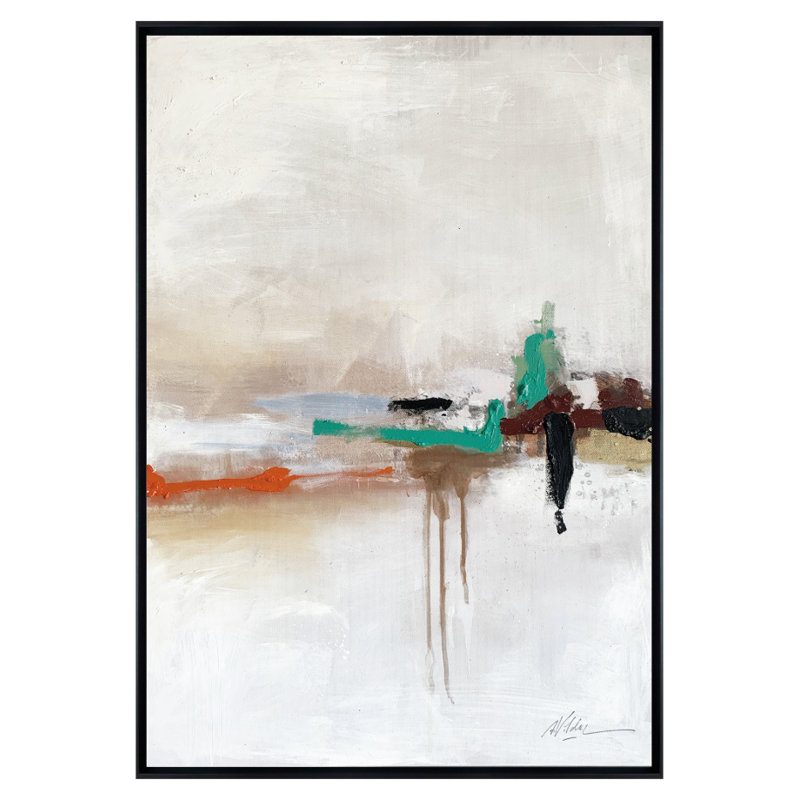 Formelle Single Picture Frame Painting on Wood, 180 cm H x 94 cm W, Black