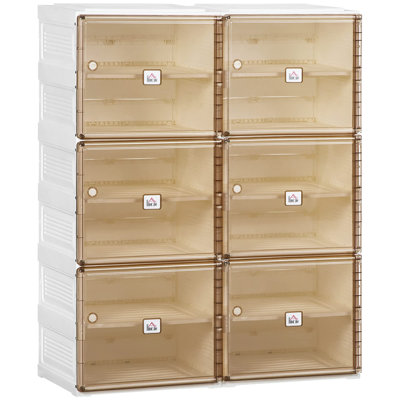 20 Pair Stackable Shoe Storage Cabinet