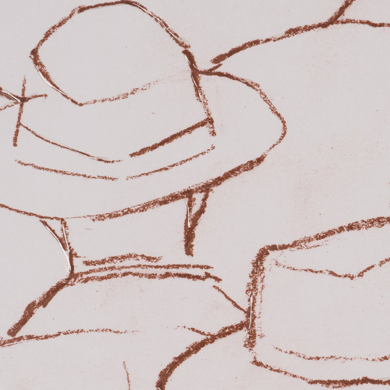 Hats By  Studio Hand Embelished Framed Artwork Matted Under Glass, Hats, 61.5L x 1.6W x 41.5H