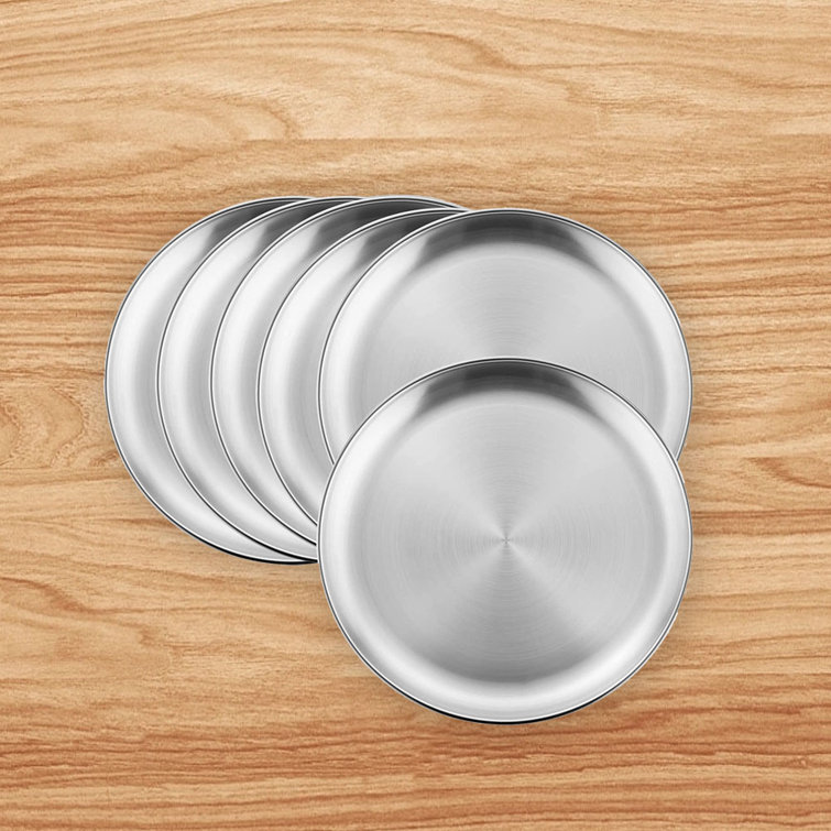 https://assets.wfcdn.com/im/64656020/resize-h755-w755%5Ecompr-r85/2386/238694261/6+Piece+Stainless+Steel+Round+Plates+Metal+304+Dinner+Dishes+For+Household+Camping+Reusable.jpg