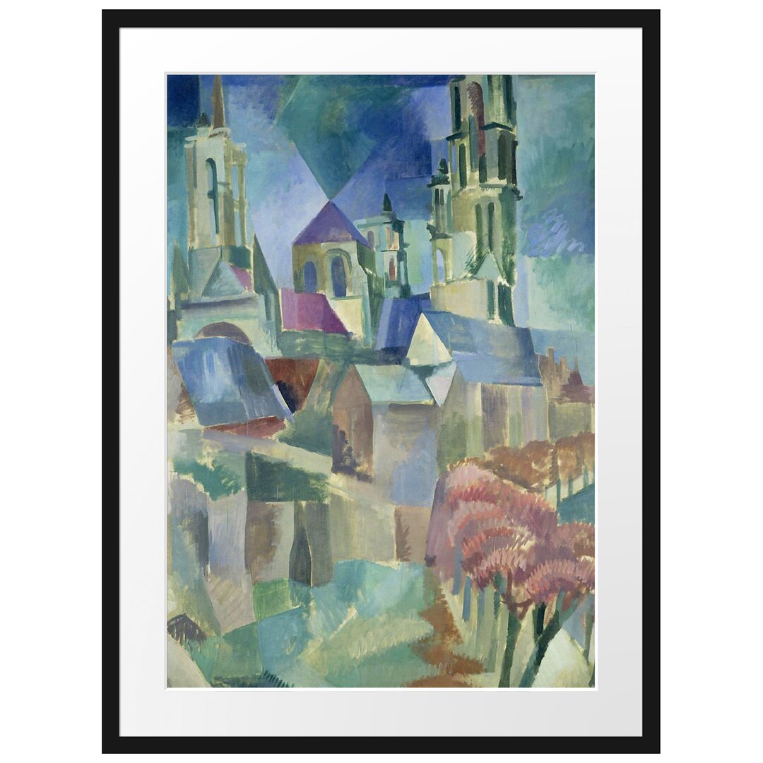 Gerahmter Kunstdruck Image Study the Towers of Laon von Robert Delaunay