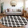Premium Machine Washable Prisco Black Rug