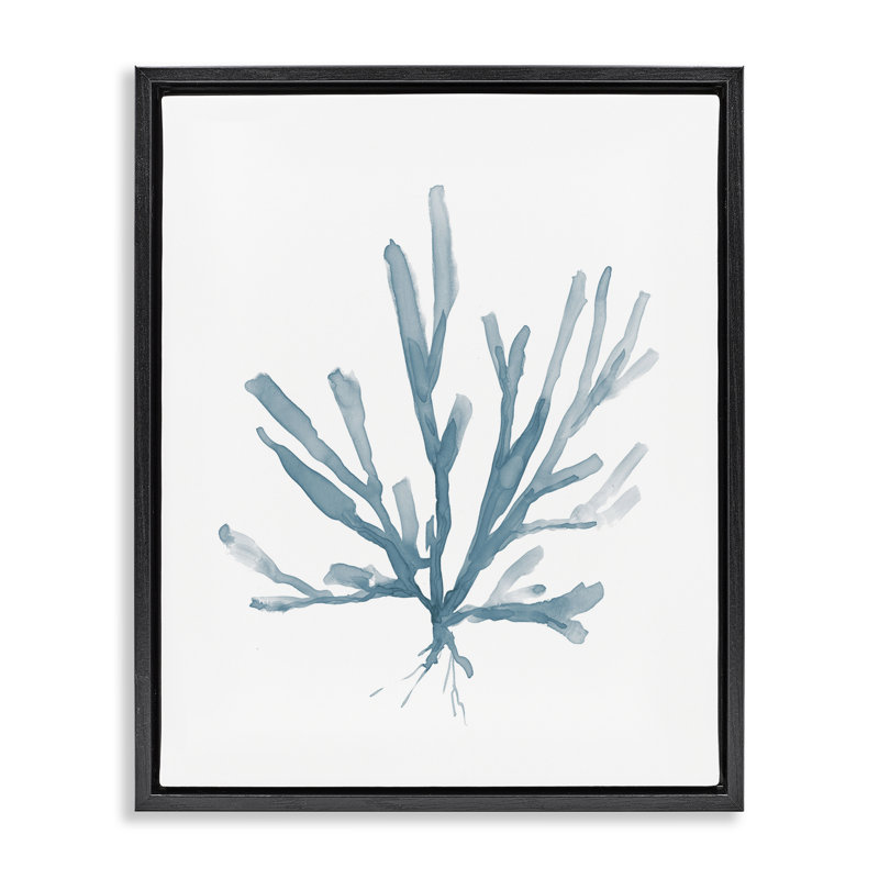 Minimal vrilles corail, Cadre flottant noir de jais, H 21 po x l 17 po