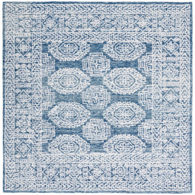 Metro Hand Tufted Wool/Cotton Oriental Rug in Blue/Gray