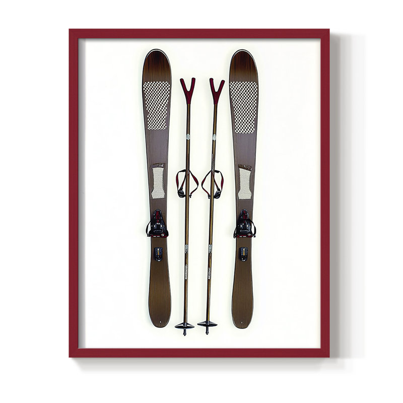 Reproduction encadrée - bois massif, H 11 po x l 9 po, Rouge
