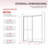 UKD07N Countess 66 to 72 in. x 76 in. H Semi-Frameless Double Sliding Shower Door in Satin Brass with 1/4 in. (6.35mm) Clear Glass-122140298-122140302