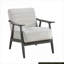 Chaise avec accoudoirs d'appoint, assise en bois massif et velours blanc doux pour décor de salon transitionnel-1702485926