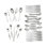 65 Piece 18/10 Stainless Steel Flatware Set