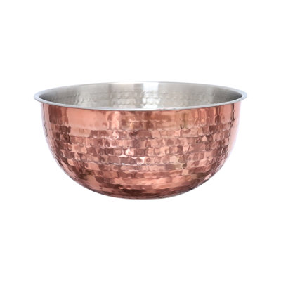 Buckingham Mixing Bowl Stainless Steel Hammered & Copper Finish Salad & Food Preparation Bowl For Mixing Marinating Baking Serving Dishwasher & Freezer Safe 18 Cm 