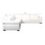 Canapé modulaire inclinable Yohan - Boucle blanche