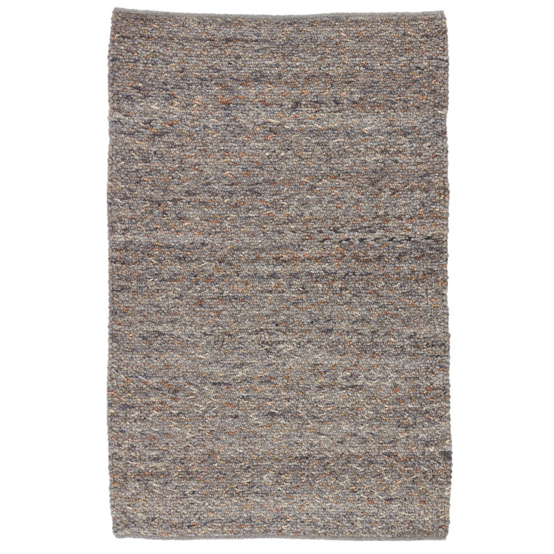 Tapis gris et brun fait à la main Quiet Time QTM01, Rectangle 9 pi x 12 pi