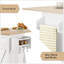 Îlot de cuisine sur roulettes 51,7 po avec armoire de rangement avec comptoir à abattants Jaye-93055616