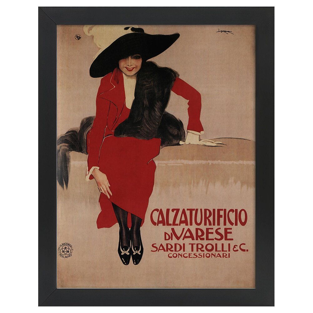 Leinwandbild Vintage Advertising Poster Calzaturificio Di Varese