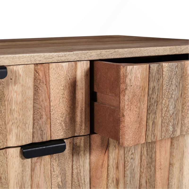 Charming Mango Wood Cabinet With Multiple Storage Options And Modern Design