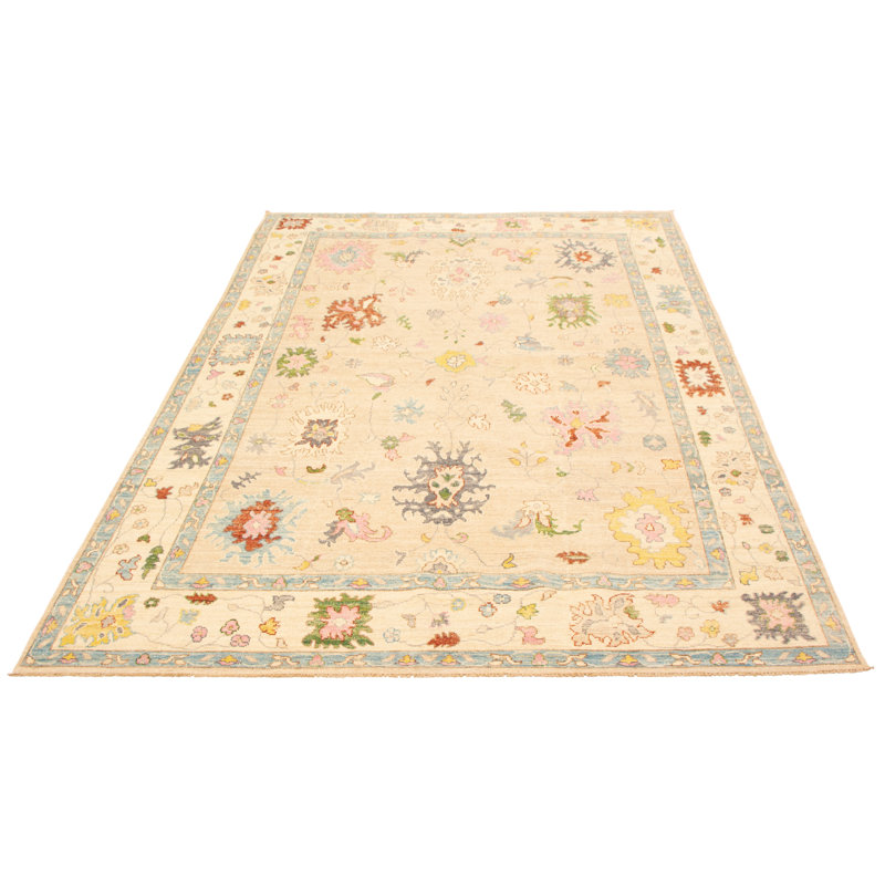 Tapis moderne kaki Oushak 9 pi 0 po x 12 pi 6 po