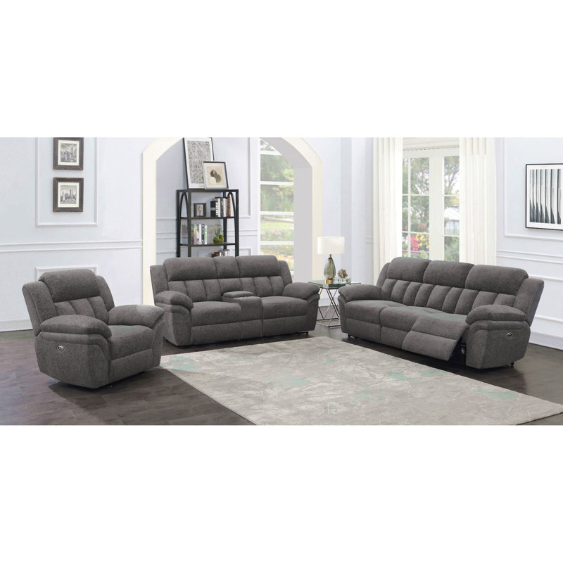 Fauteuil inclinable électrique oscillant gris anthracite
