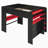 Wood Bed With Height-Adjustable Desk,Wardrobe,Ample Storage Space,And RGB Light-1379693551