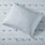 Couette bleue pour lit double/queen, rembourrage 100 % coton, avec 2 taies d'oreiller assorties, design moderne.