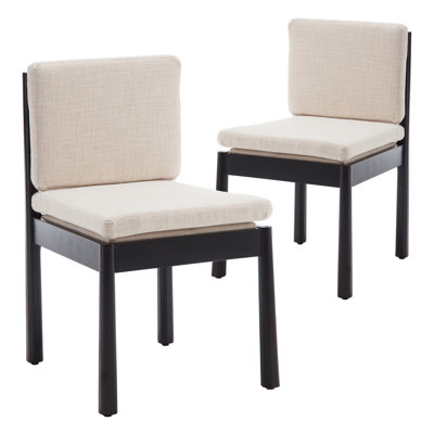 Chaise d'appoint Alrich en noir / beige