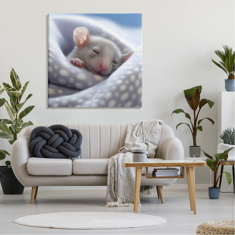 " Soft Sleeping Mouse " by Roozbeh, 36" H x 36" W x 1.5" D