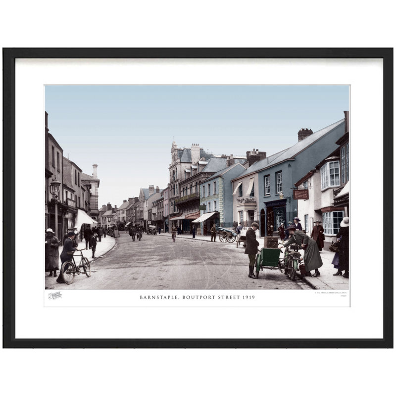 Barnstaple, Boutport Street 1919 - Single Picture Frame Print, 40cm H x 50cm W x 2.3cm D