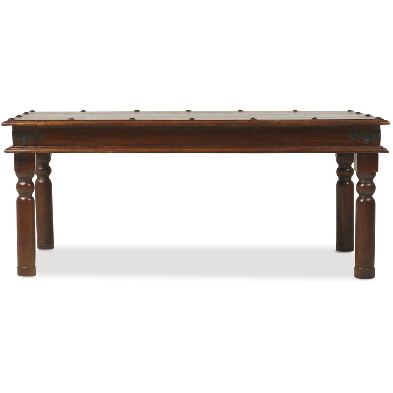 Indian Solid Wood Four Leg Coffee Table, 46 cm H x 60 cm W x 110 cm D