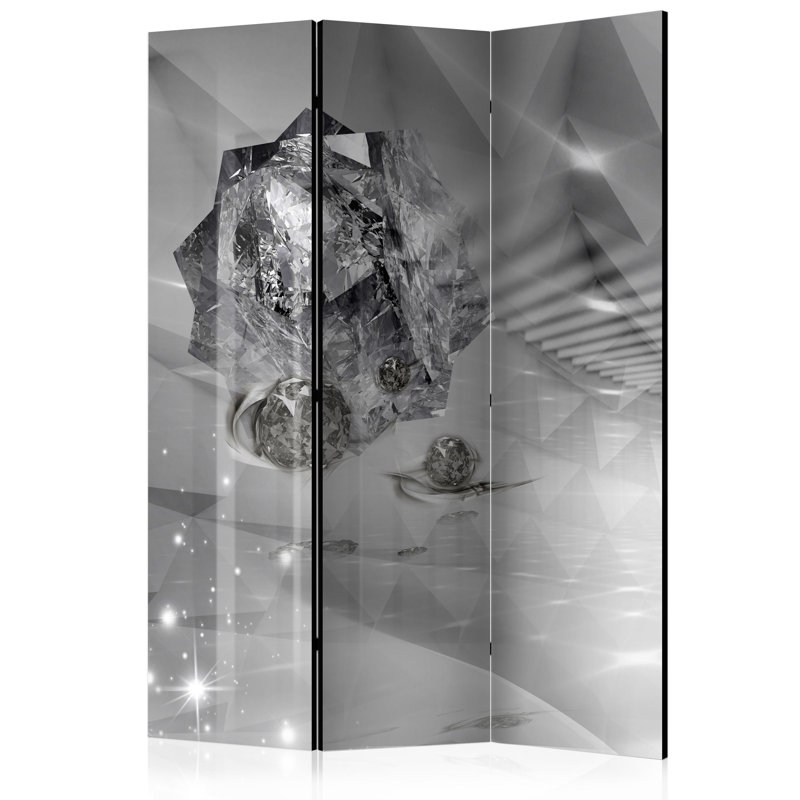 Abstract Greyness Room Divider, 3