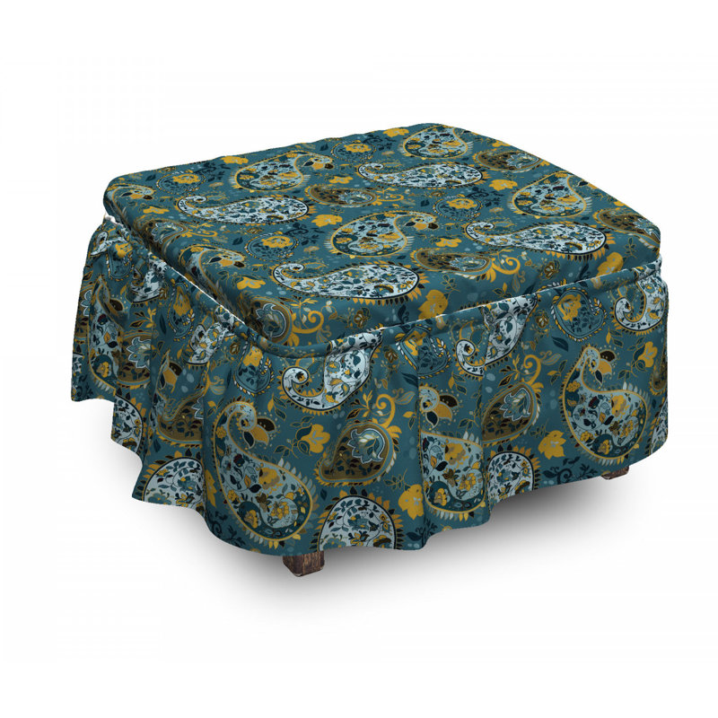 Housse pour repose-pieds antique oriental motifs