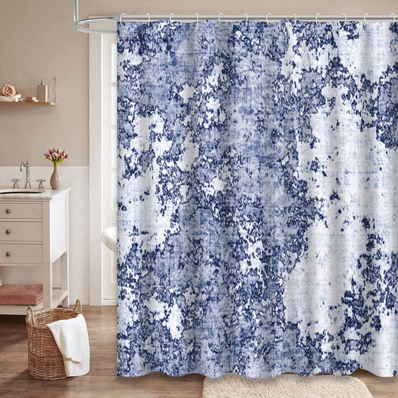 Rideau de douche Marbré sans soudure, L 72 po x l 72 po