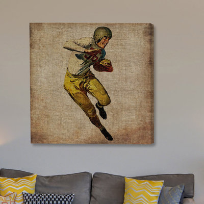 "Vintage Football Carry", reproduction sur toile tendue
