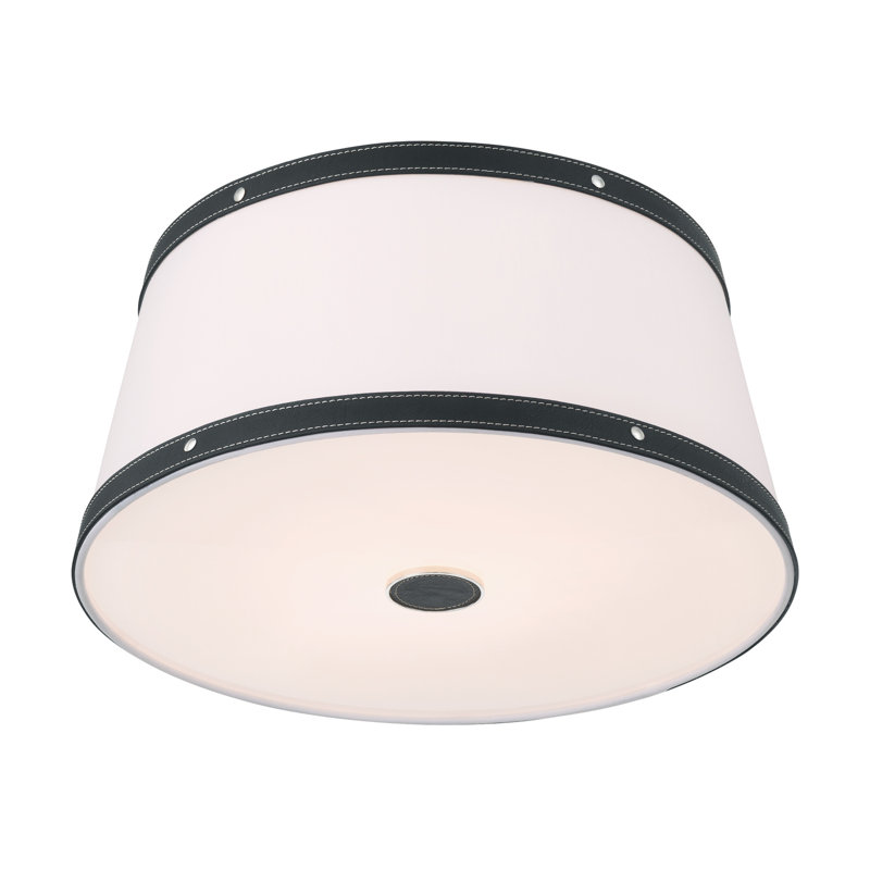 Libby Langdon Callahan 17'' Luxe Gold Flush Mount, Nickel
