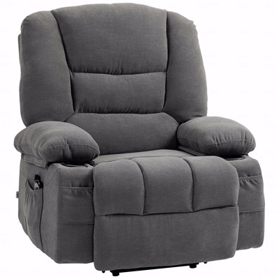With Power Lift Function With Recliner Function Chair Sofa With Vibration With Massage Function And Heat, Fabric Upholstered Lift Chair For Elderly, With Massage Function With Recliner Function Chair With Remote Control, Side Pockets