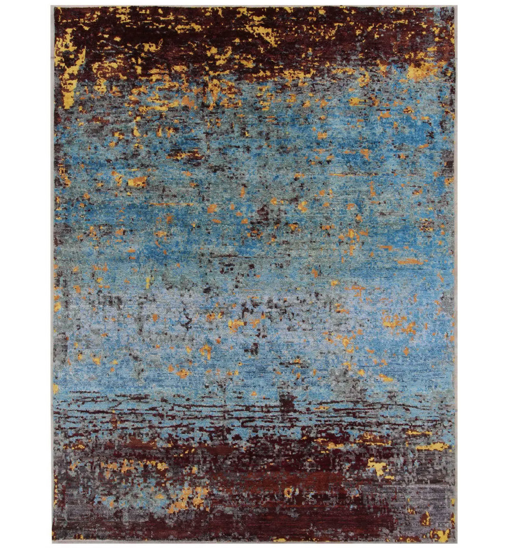 Geometric Hand Knotted 177cm X 236cm Area Rug