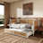 Traditional Style Rattan Twin Size Daybed With Twin Size Trundle For Limited Space, Guest Room, No Box Spring Needed