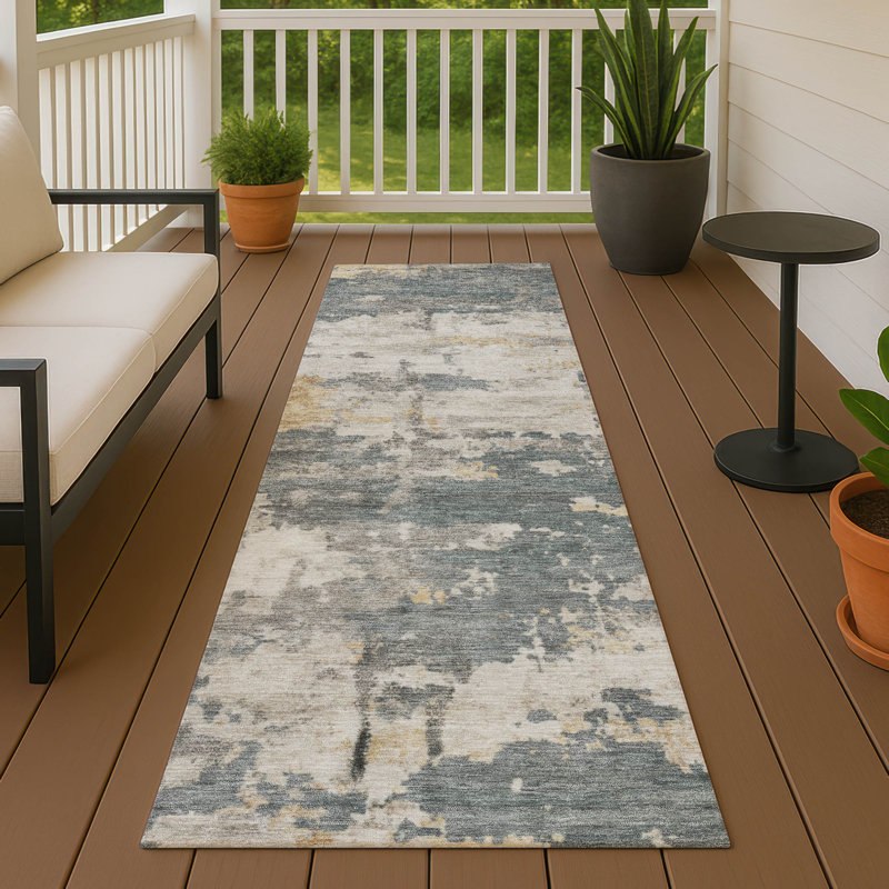Machine Washable Indoor/Outdoor Jadiel ACN2362 Abstract Rug, Runner 2'3" x 7'6"