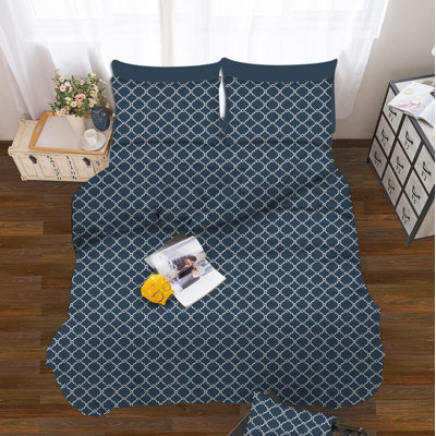 Lemos Microfiber Percale Geometric Sheet Set