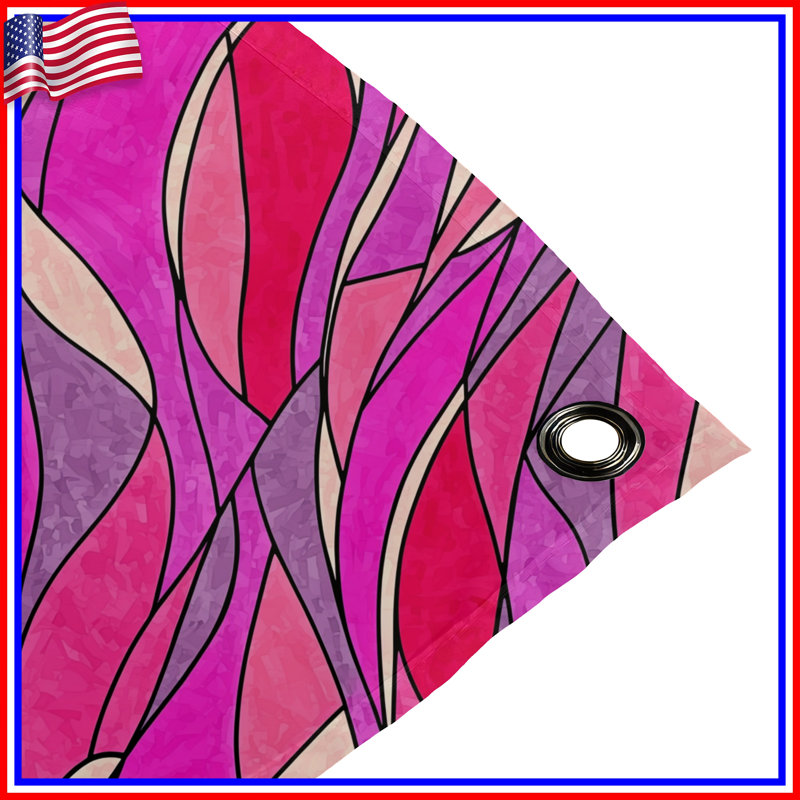Tapisserie murale abstraite - art mural, H 104 po x 88 avec 4 œillets