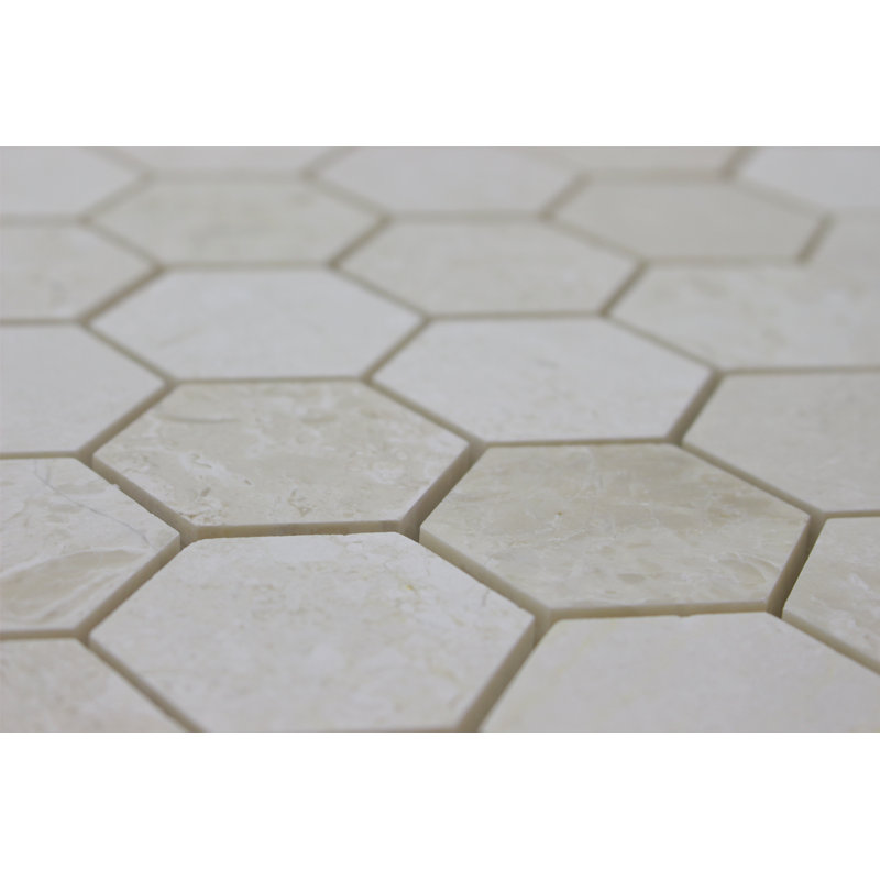 2" x 4" Marble Honeycomb Mosaic Wall & Floor Tile