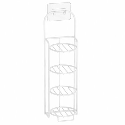 Porte-shampooing pour douche à 4 niveaux, porte-savon autodrainant pour lavabo mural et de cuisine, support à savon en acier inoxydable