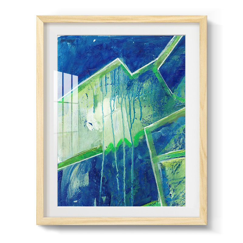 «GeometricInCoolVPremiumGallery», reproduction d'art encadrée, H 25,5 po x l 17,5 po, Naturel