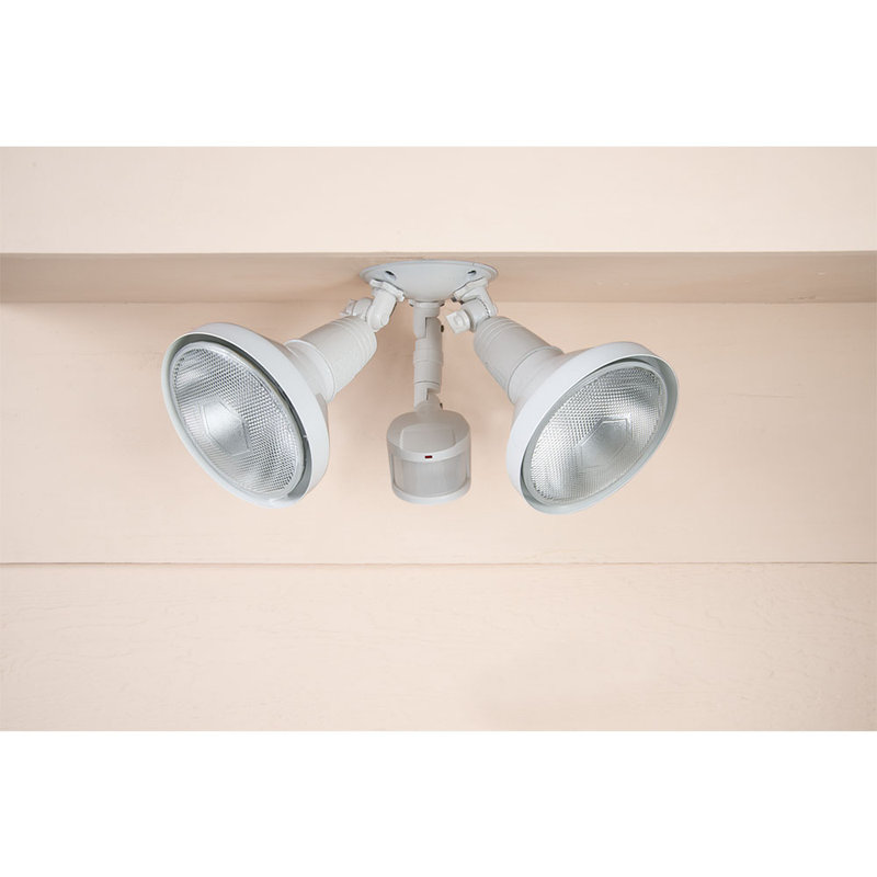 Flood Light with Motion Sensor, White