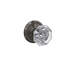 Custom Alexandria Glass Knob with Alden Rose Non Turning Dummy Lock