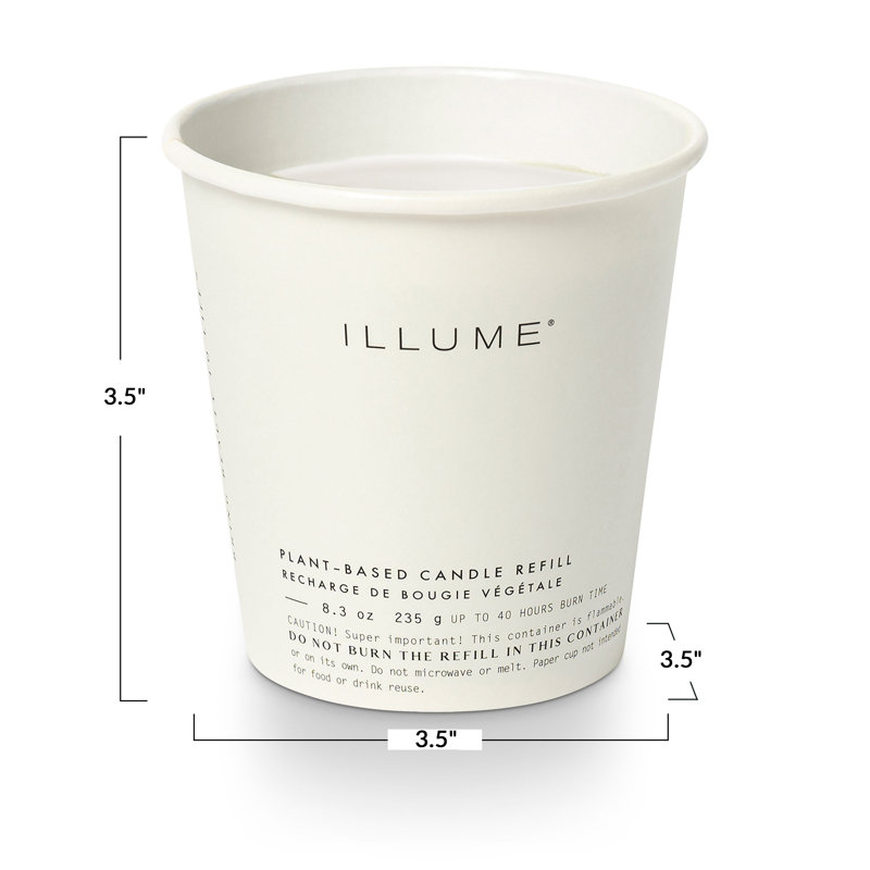 Boxed Glass Candle Refill, Winter White