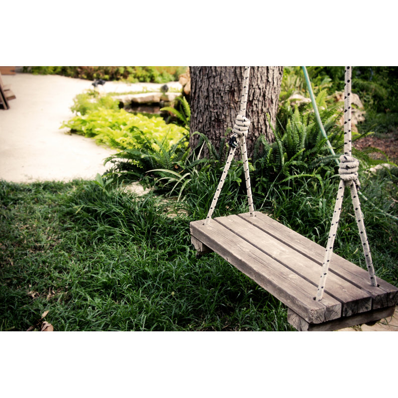Old Wooden Swing - Wrapped Canvas Print, 30cm H x 46cm W