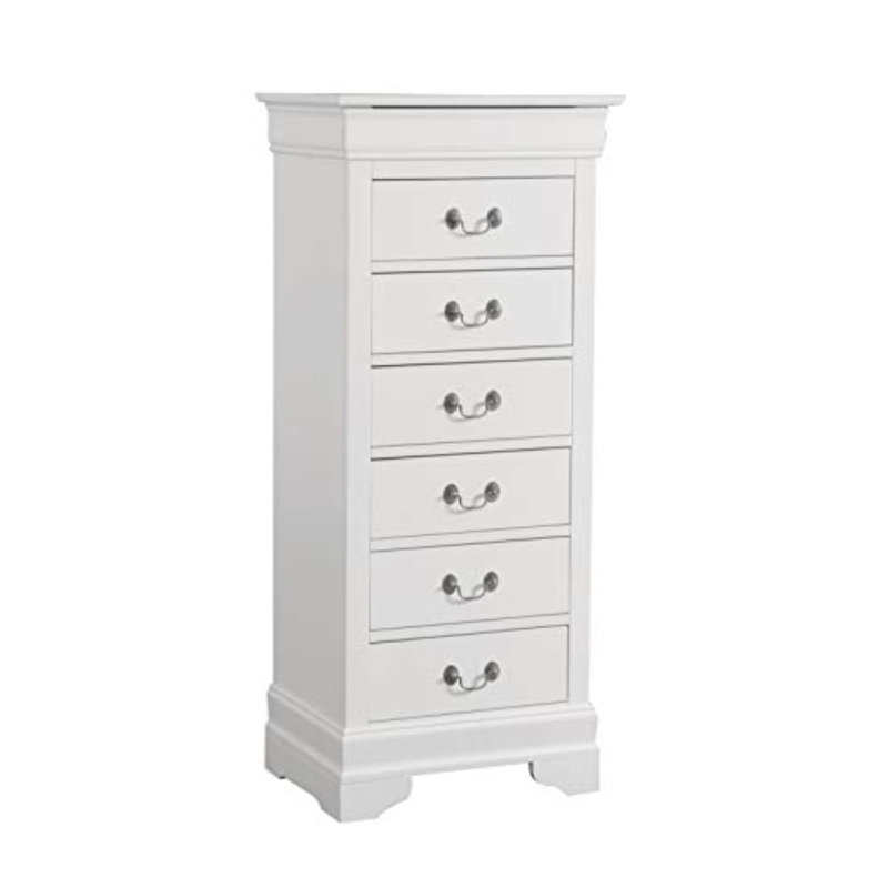 Louis Phillipe 7 Drawer Lingerie Chest, White