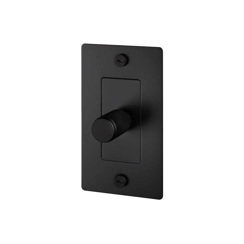 1G Dimmer / Non-Logo , Black, 3 Gang