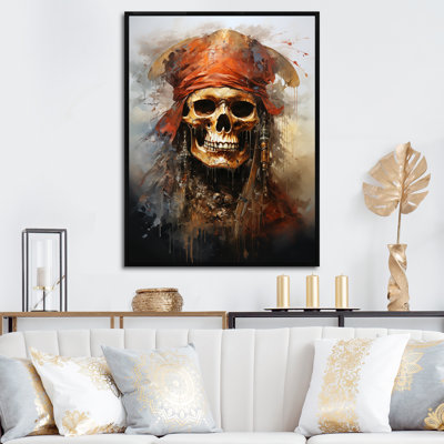 Pirate Jolly Roger - reproduction de cadre flottant sur toile