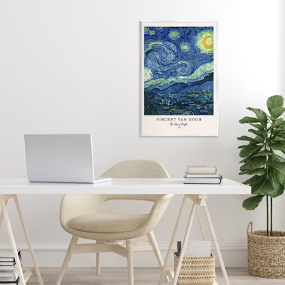 Plaque murale Classic Starry Night Van Gogh, design par Vintage Hustle
