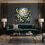 Art mural oiseaux, chardonneret américain, bleu-947011394
