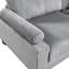 Velours côtelé gris modulaire, 4 pieds en bois massif, rembourrage en mousse pour une vie confortable, modulaire à 4 ressorts ensachés